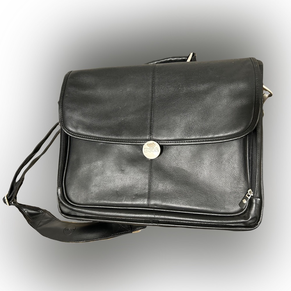 Dell laptop briefcase leather